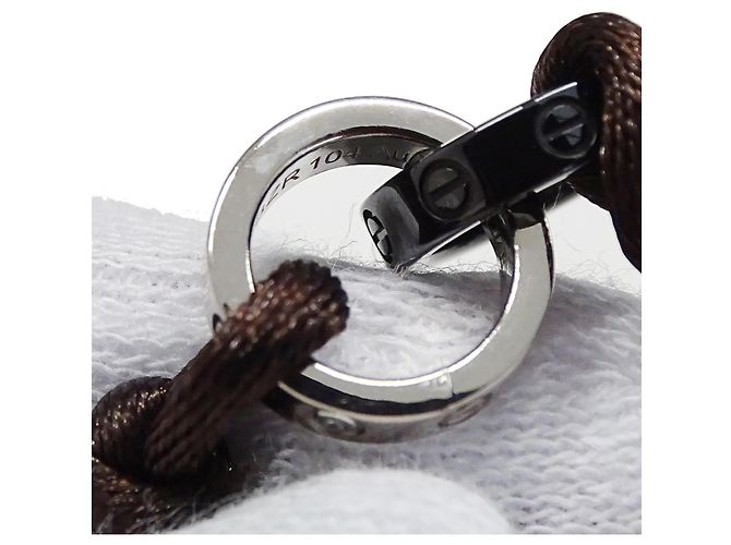 Bracciale Cartier Baby Love con charm Marrone Nero Bianco - vista 12