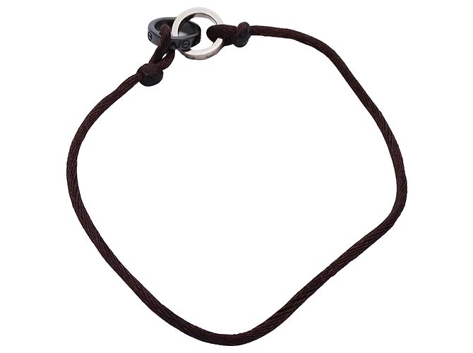 Bracciale Cartier Baby Love con charm Marrone Nero Bianco - vista 3