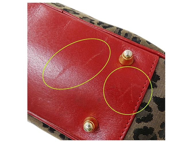 Borsa Fendi rosso e marrone - vista 10