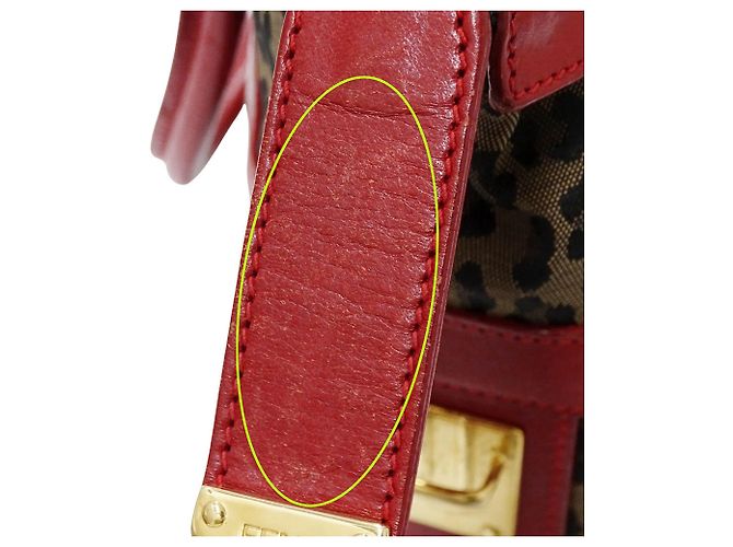 Borsa Fendi rosso e marrone - vista 13