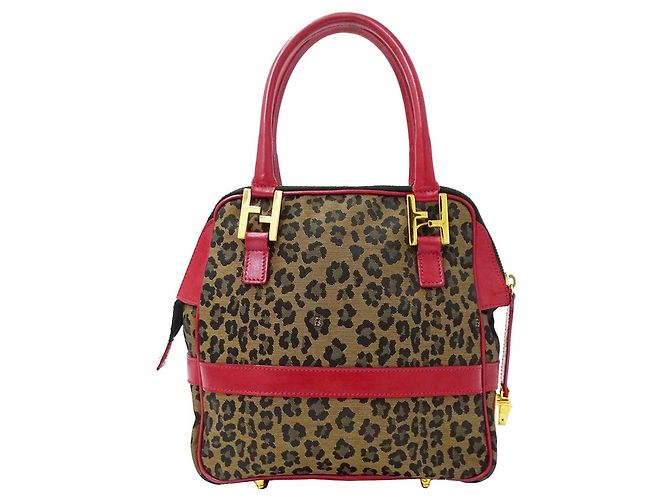 Borsa Fendi rosso e marrone - vista 2
