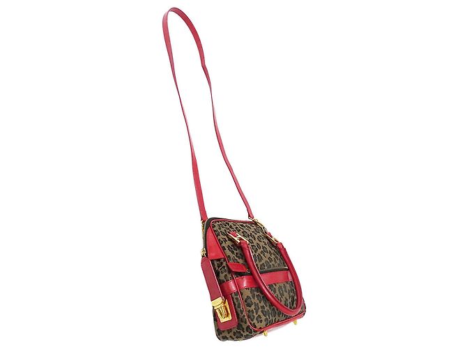Borsa Fendi rosso e marrone - vista 5