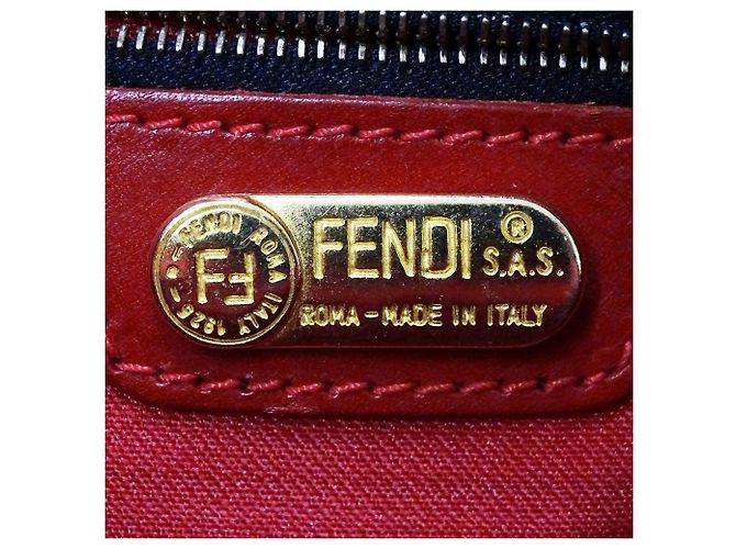 Borsa Fendi rosso e marrone - vista 7
