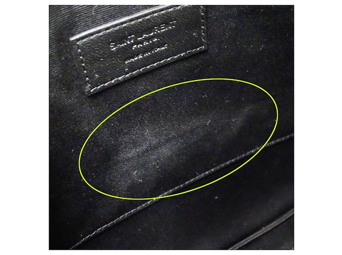 Autre Marque Pochette Saint Laurent en cuir noir - vue 12