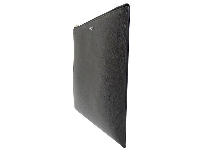 Autre Marque Pochette Saint Laurent en cuir noir - vue 4