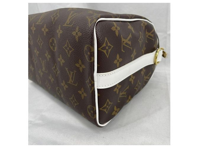 Borsa Louis Vuitton Monogram Speedy Bandoulière 25 Marrone - vista 3