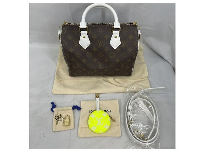 Borsa Louis Vuitton Monogram Speedy Bandoulière 25 Marrone - vista 8