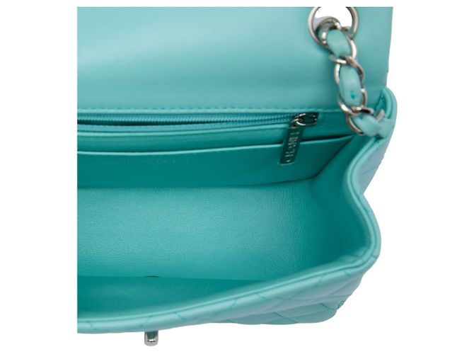 Chanel Blue Mini Square Classic Lambskin Single Flap - vista 4