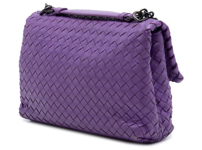 Bottega Veneta Borsa a tracolla Olimpia Small in Nappa Intrecciato viola Porpora - vista 2