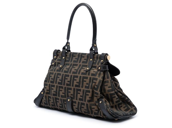 Bolsa Fendi Medium Zucca Canvas Magic Castanha Marrom - vista 2