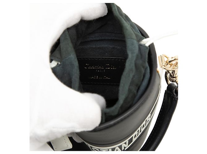 Autre Marque Borsa secchiello Dior Vibe in micro pelle di vitello blu con coulisse Blu navy - vista 5