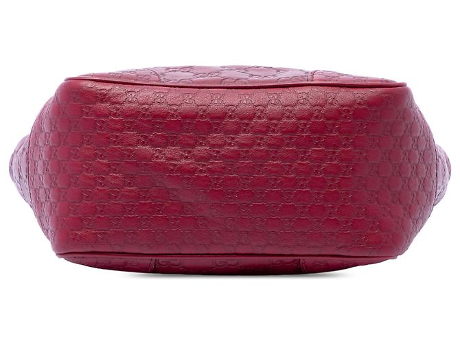 Borsa Satchel Gucci Bree Small Guccissima Rossa Rosso Bordò - vista 3