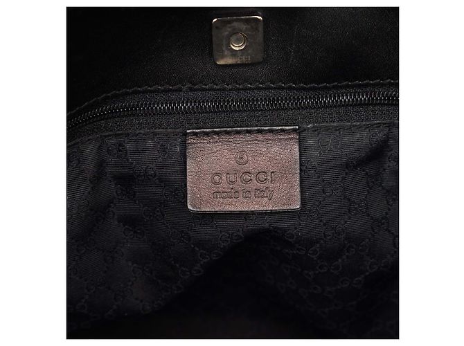 Borsa Tote Gucci in denim nero con banda Web - vista 5
