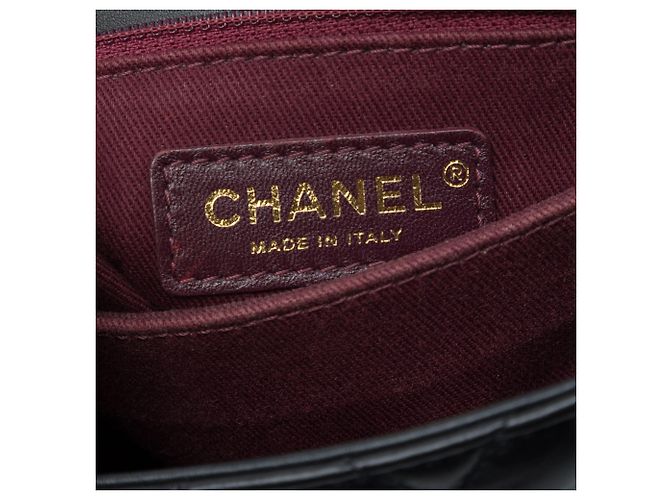 Borsa Chanel Mini Chevron Coco Top Handle in pelle di vitello invecchiata nera Nero - vista 5
