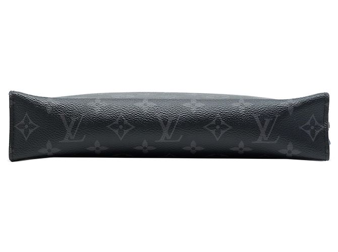 Louis Vuitton Black Monogram Eclipse Pochette Voyage MM Schwarz - Ansicht 3