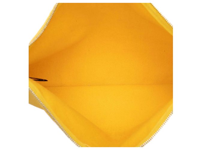 Pouch piatta Hermès Yellow Cotton Bain Yachting Giallo - vista 4