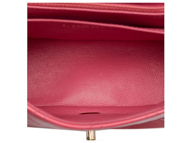 Chanel Pink Mini Square Classic Patent Single Flap Rosa - vista 4