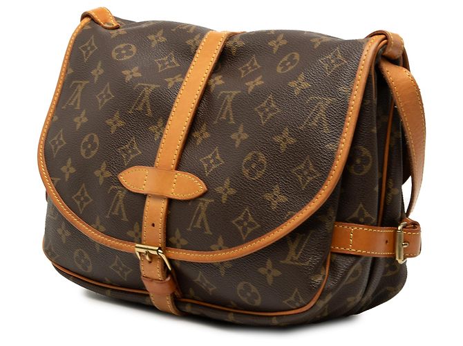 Louis Vuitton Brown Monogram Saumur 30 Castaño - vista 2