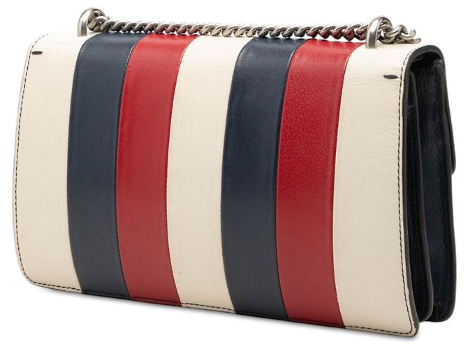 Borsa a tracolla Dionysus Gucci in pelle di vitello a righe bianca Medium Bianco - vista 2