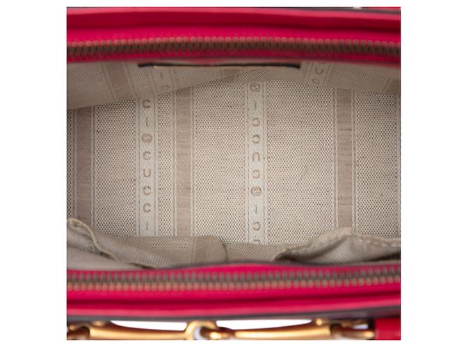 Borsa Satchel Gucci Bright Bit in vernice rosa - vista 4