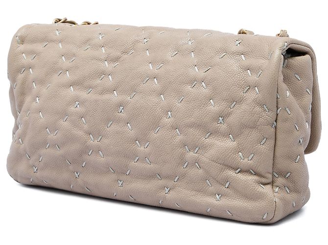 Chanel Brown CC Caviar Wild Stitch Flap Castaño Gris pardo - vista 2