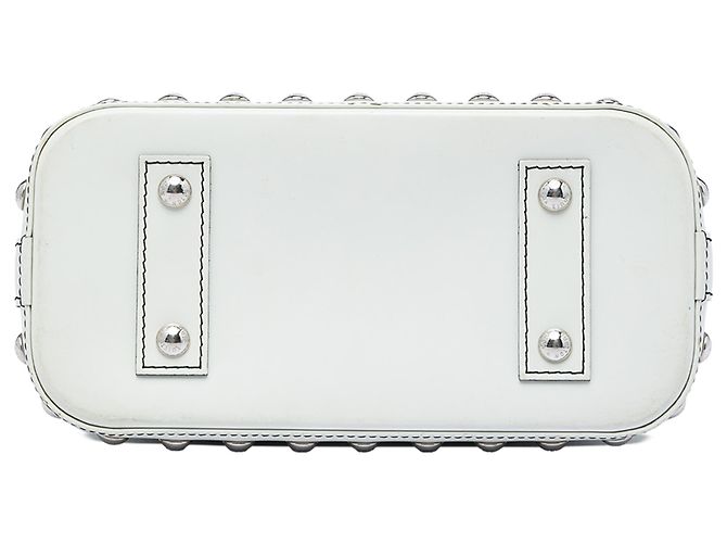 Louis Vuitton White Epi Chain Flower Alma BB Bianco - vista 3