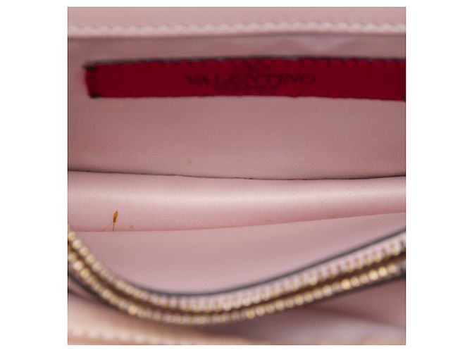 Pouch a catena Rockstud in pelle rosa Valentino - vista 4