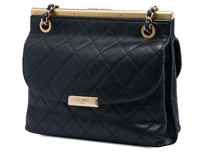 Chanel Blue CC Bicolor Quilted Calfskin Double Sided Flap Blu navy - vista 2