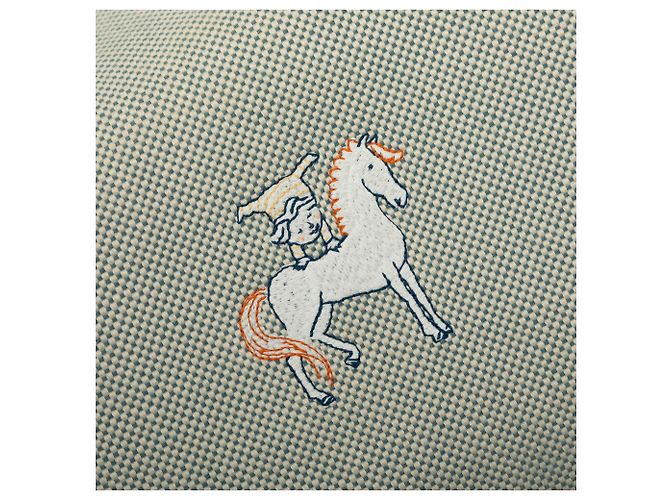 Hermès Blue Large Toile Bride A Brac Cabriole Case Blau Hellblau - Ansicht 6