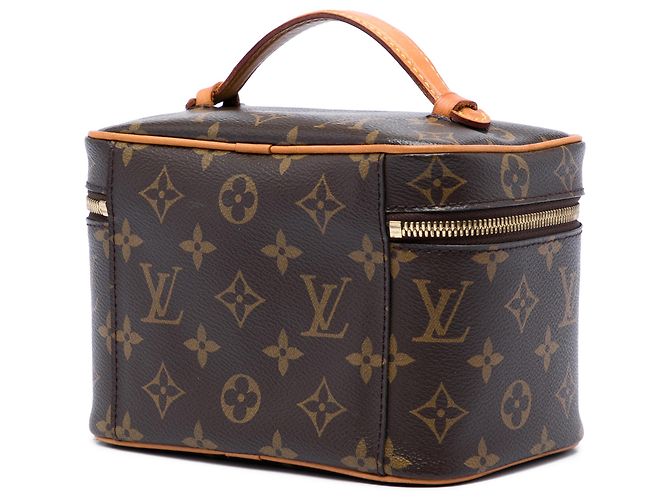 Cannes Louis Vuitton Brown Monogram Nice Mini Vanity Case Marron - vue 2