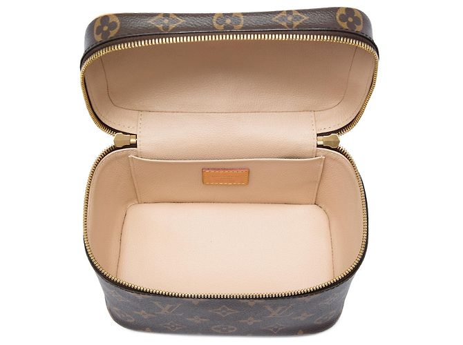 Cannes Louis Vuitton Brown Monogram Nice Mini Vanity Case Marron - vue 4