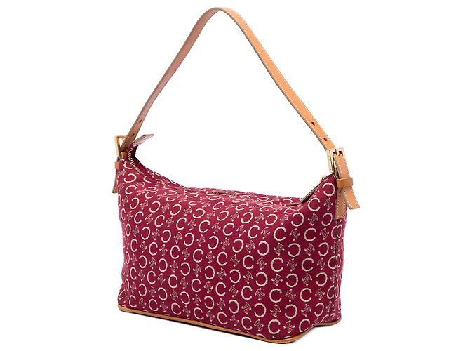 16 Céline Borsa a tracolla Celine Red C Macadam Canvas Rosso - vista 2