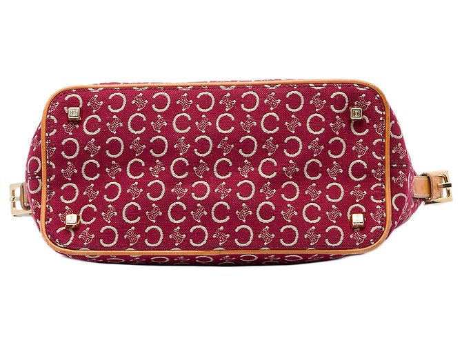 16 Céline Borsa a tracolla Celine Red C Macadam Canvas Rosso - vista 3