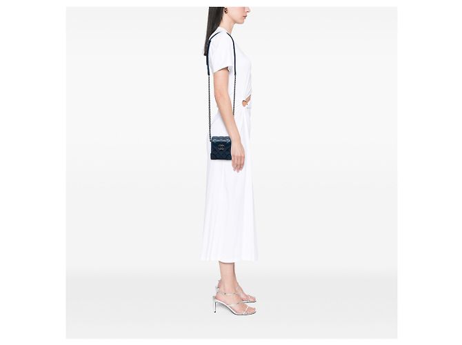 Chanel Blue Mini CC Quilted Calfskin Trunk Flap Azul Azul marinho - vista 6