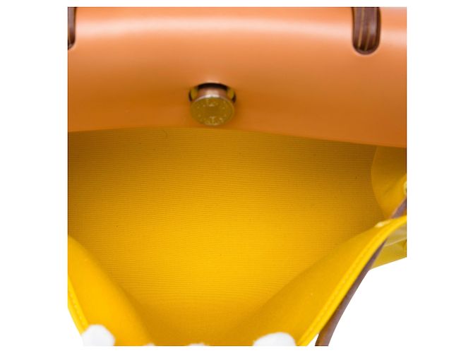 Hermès Yellow Toile Herbag Zip 31 Gelb - Ansicht 4