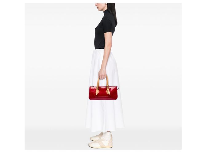 Louis Vuitton Red Monogram Vernis Rosewood Avenue Rosso - vista 5