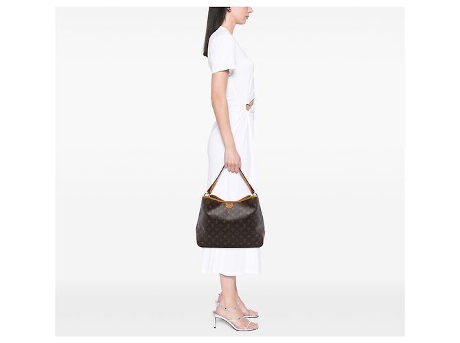Louis Vuitton Brown Monogram Delightful PM Marron - vue 6