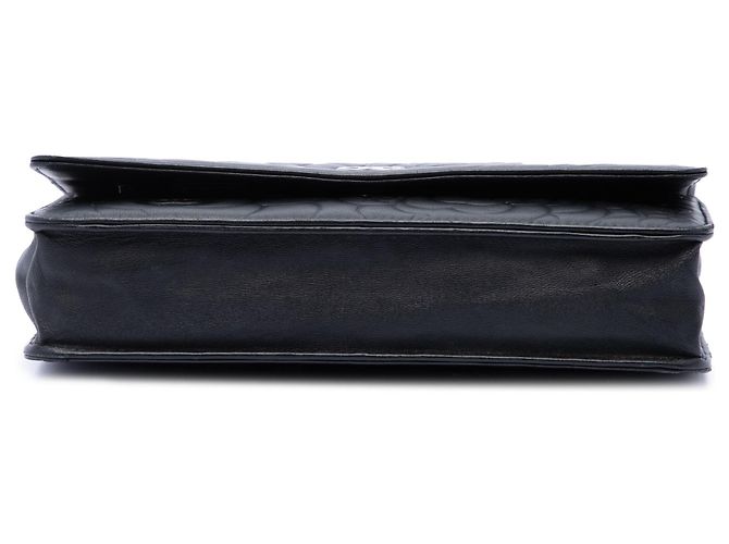 Portafoglio Chanel Black CC Embossed Lambskin Camellia Wallet On Chain Nero - vista 3