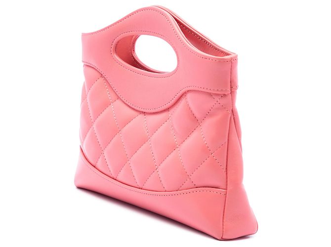 Borsa Chanel Pink Nano Quilted Lambskin 31 Shopping Bag Rosa - vista 2