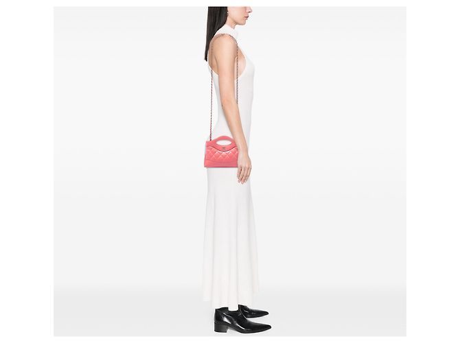 Borsa Chanel Pink Nano Quilted Lambskin 31 Shopping Bag Rosa - vista 6