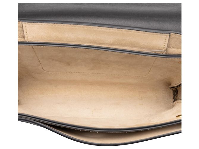 Chloé Faye Crossbody Piccola in Camoscio e Vitello Nero - vista 4