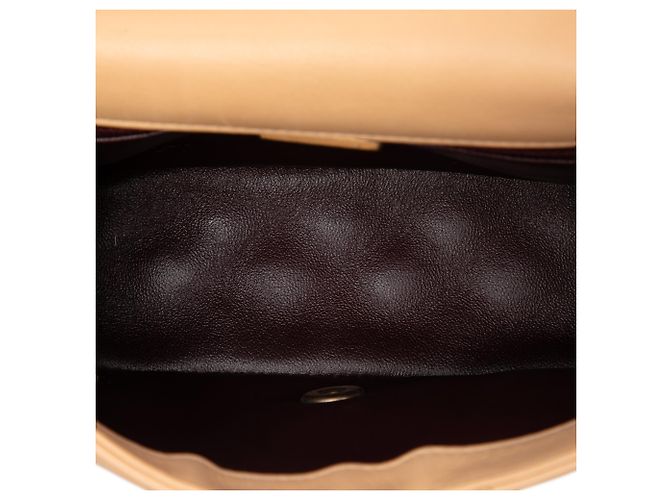 Chanel Brown Mini Quilted Calfskin Rock The Corner Flap Marrone Caramello - vista 4