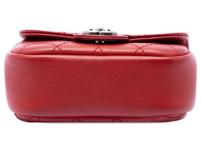Chanel Red Paris Dallas Goatskin Wild Stitch Flap Rosso - vista 3