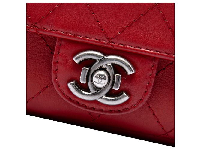 Chanel Red Paris Dallas Goatskin Wild Stitch Flap Rosso - vista 5