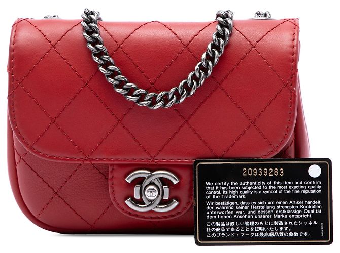 Chanel Red Paris Dallas Goatskin Wild Stitch Flap Rosso - vista 7