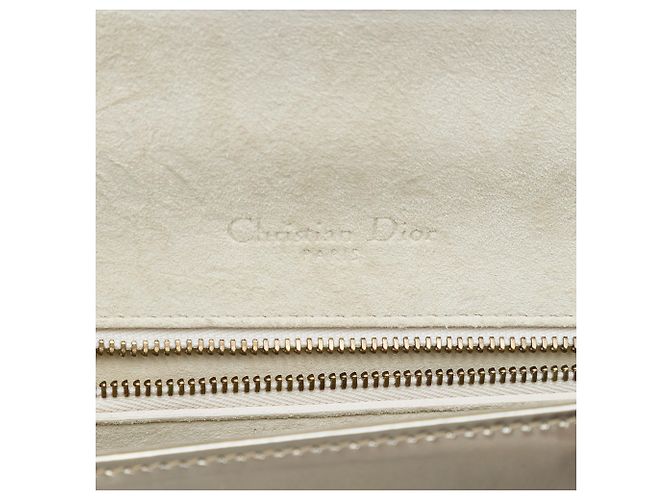 Autre Marque Dior Silver Small Studded Patent Diorama Flap Argento - vista 5