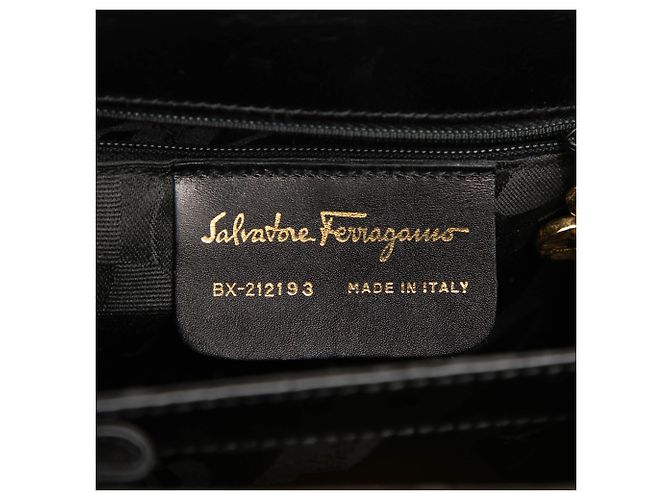 Salvatore Ferragamo Borsa Iconic Top Handle Gancini in pelle nera Small Ferragamo Nero - vista 5