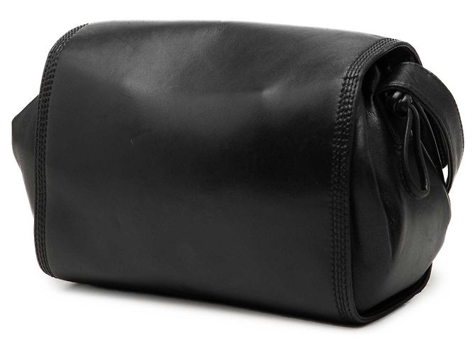 Borsa a tracolla con patta Anagram in pelle nera LOEWE Nero - vista 2