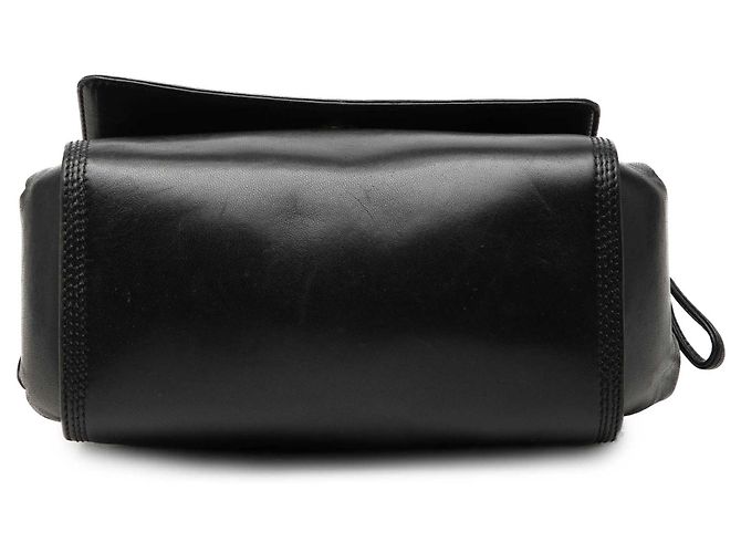 Borsa a tracolla con patta Anagram in pelle nera LOEWE Nero - vista 3