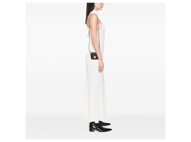 Céline Celine Brown Mini Triomphe Coated Canvas Claude Crossbody Marrone Marrone scuro - vista 6